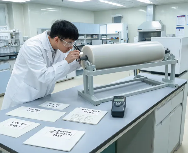 Fluoropolymer coating inspection