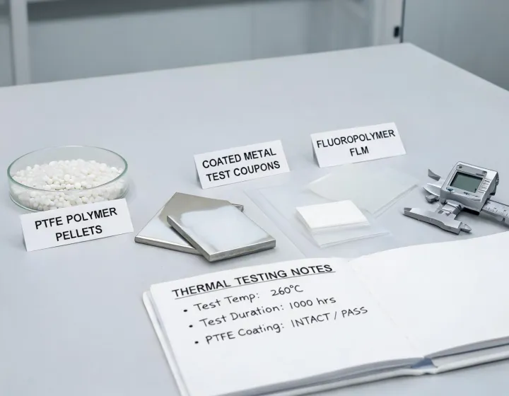 PTFE resin and coated industrial samples